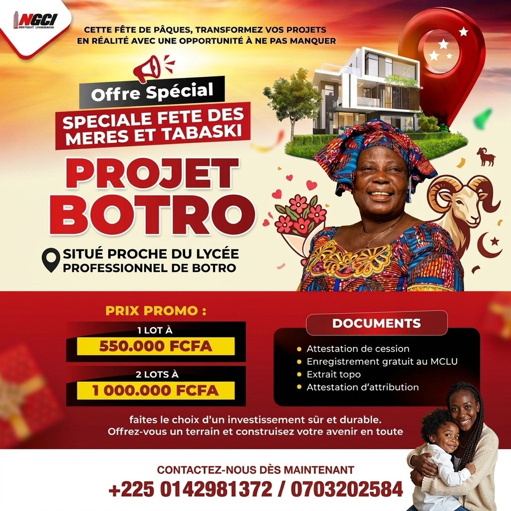 PROJET DE LOTISSEMENT BOTRO TOTOKRO